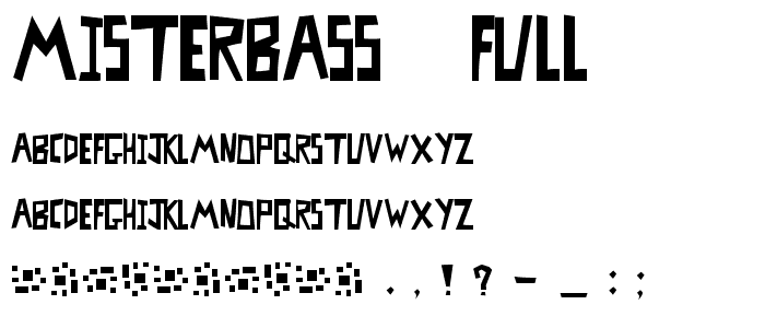 MisterBass  Full font